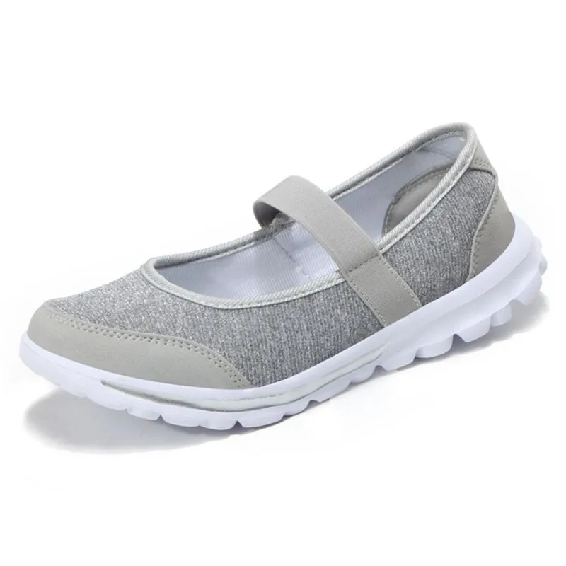 

Summer Women Shoes Plus Size 42 Breathable Stretch Fabric Women Slip on Soft Ladies Casual Shoes Woman Lightweight Flats Shoes
