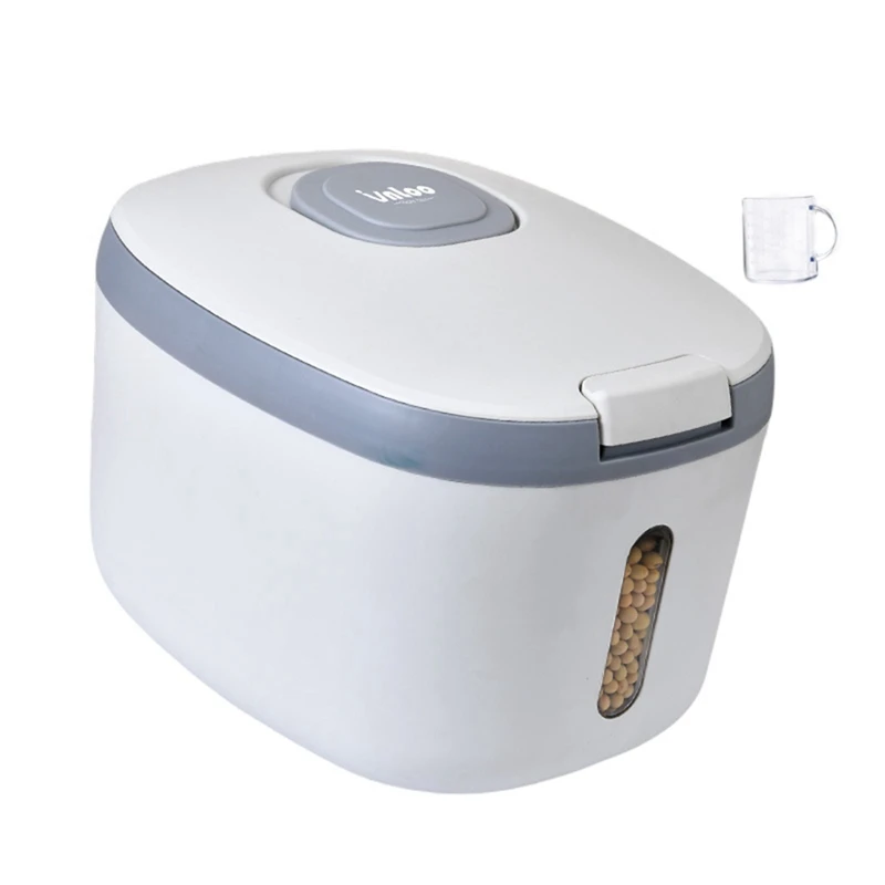 

Kitchen Container 10KG Bucket Insect-Proof Moisture-Proof Rice Cylinder Grain Sealed Storage Rice Flour Bucket