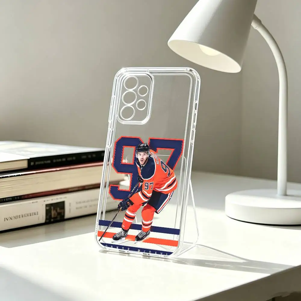 Фото Чехол для телефона Hockey C-Connor McDavid, прозрачный, силиконовый, мягкий, для Samsung S25, S24, S21, S22, S23, S30, Ultra, S20, Plus, Fe №2