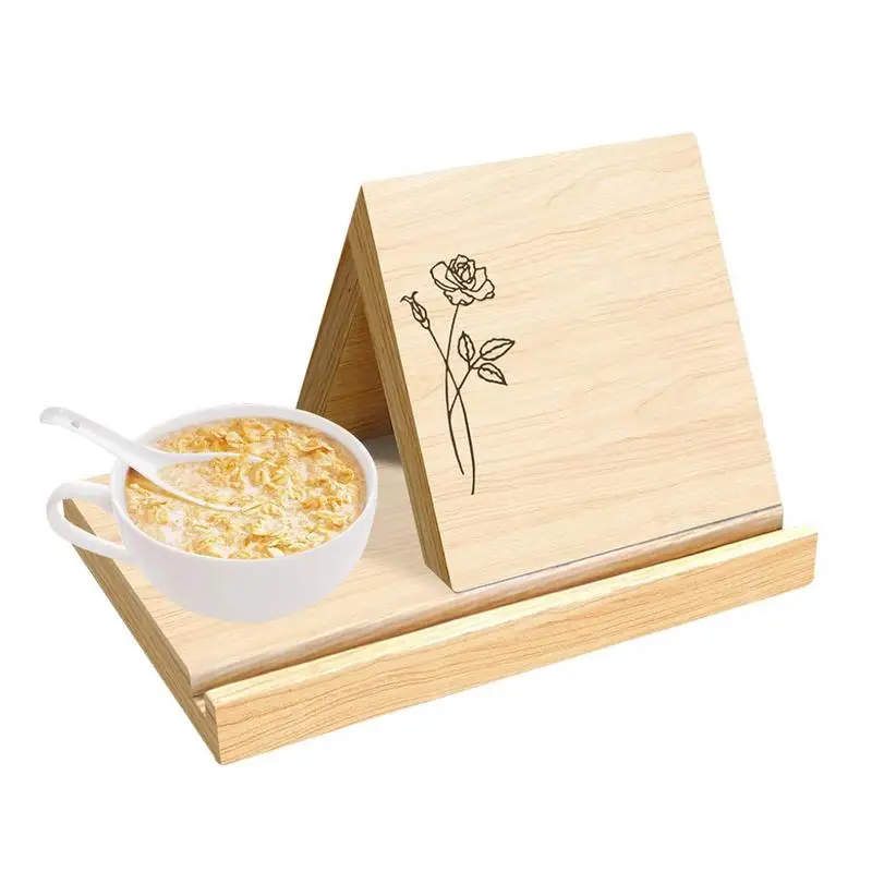 Треугольная подставка для книги из дуба сделай сам с держателем кофейных