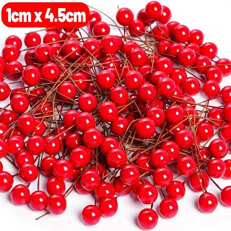 

Искусственные красные ягоды для декора