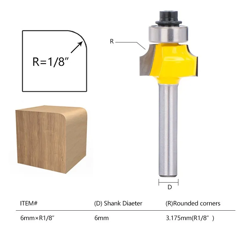 Фреза XCAN, 6 мм, с подшипником, из карбида вольфрама