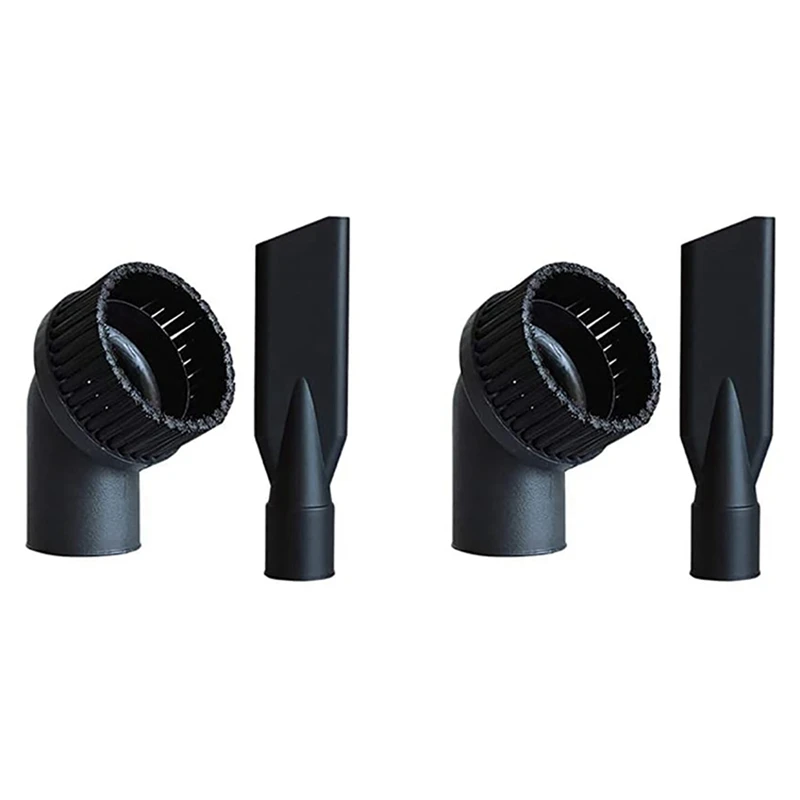 2X Industrial Vacuum Cleaner Round Brush And Flat Nozzle Sets Inner 44Mm Durable Industrial Vacuum Cleaner Accessories