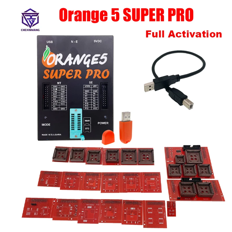 

Orange5 Super Pro Full Activation V1.36 V1.35 Orange 5 Professional Programming Tool With Full Adapter OBD2 Auto Programmer