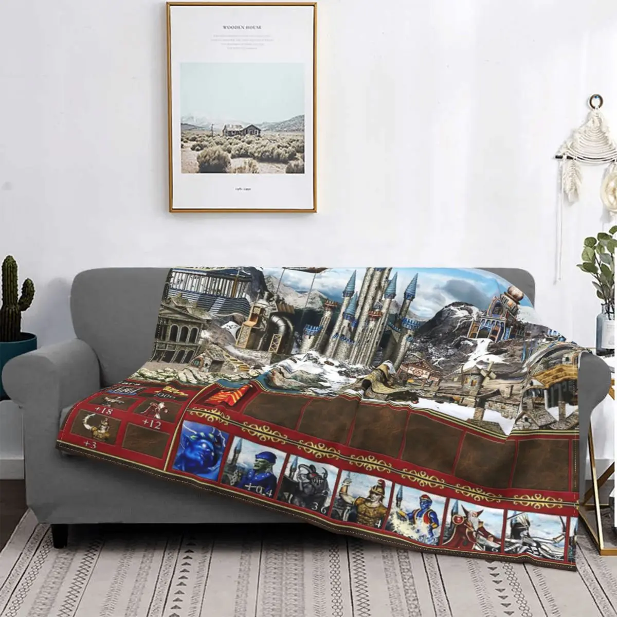 

Heroes Of Might & Magic 3 Tower Blanket Bedspread Bed Plaid Bed Plaid Anime Blanket Hooded Blanket Luxury Beach Towel