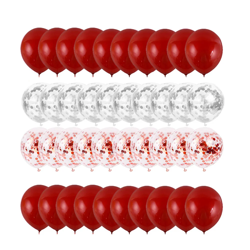 

40pcs Balloons Latex Glitter Balloons Party Balloons Sets Shining Balloons Sets Party Balloons Red Latex Balloons