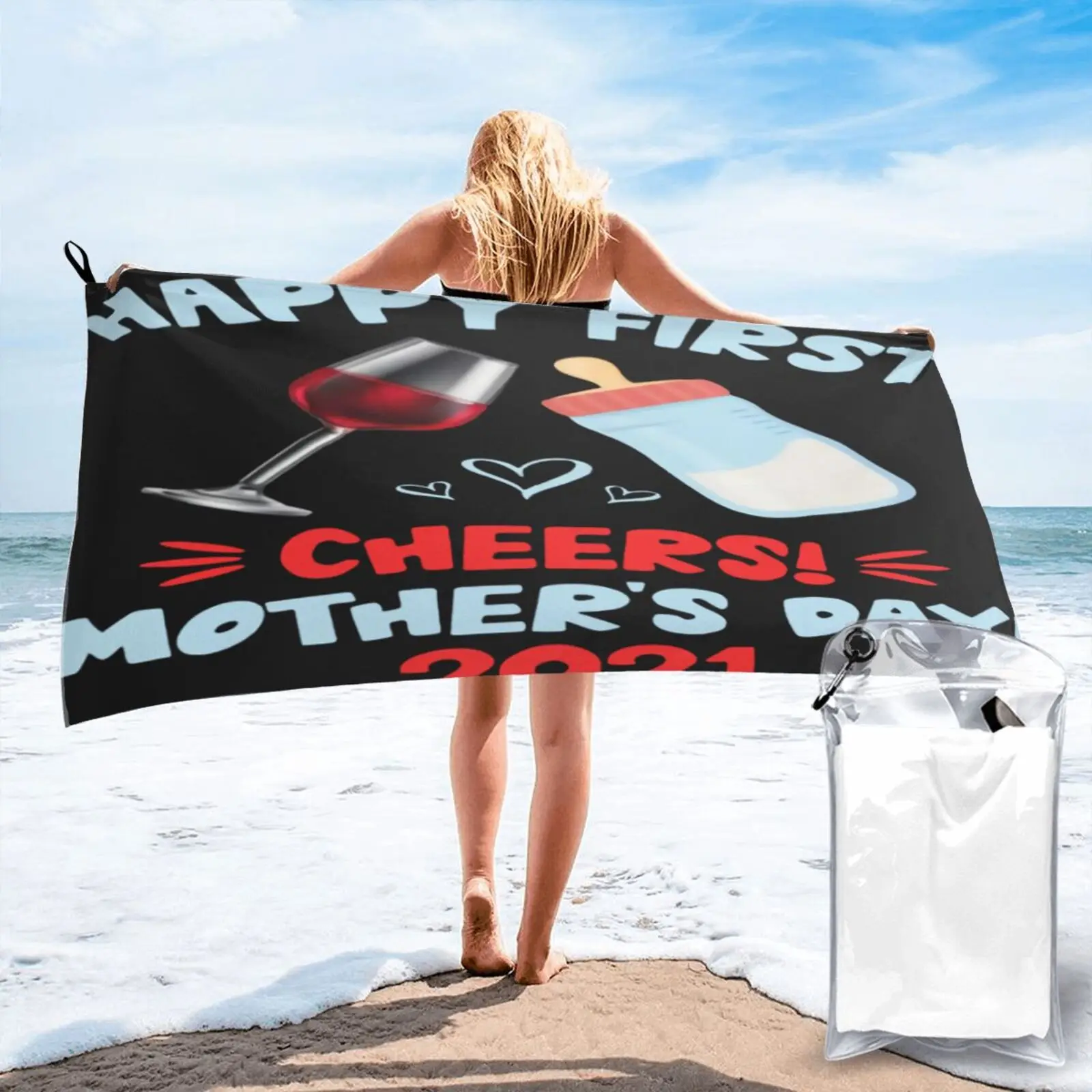 

Wine And Milk Cheers Happy First Towel Bathroom Products Beach Cover Up Microfiber Towel For Bath Hand Towels Spa Beach Towels