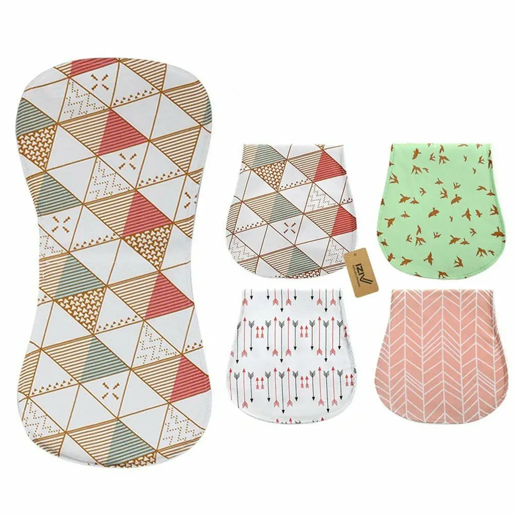 

4 PACK Kids Burp Cloths Feeding Nursing Towel Accessory 3 Layers Absorbent Printing Soft Cotton 0-2 Years