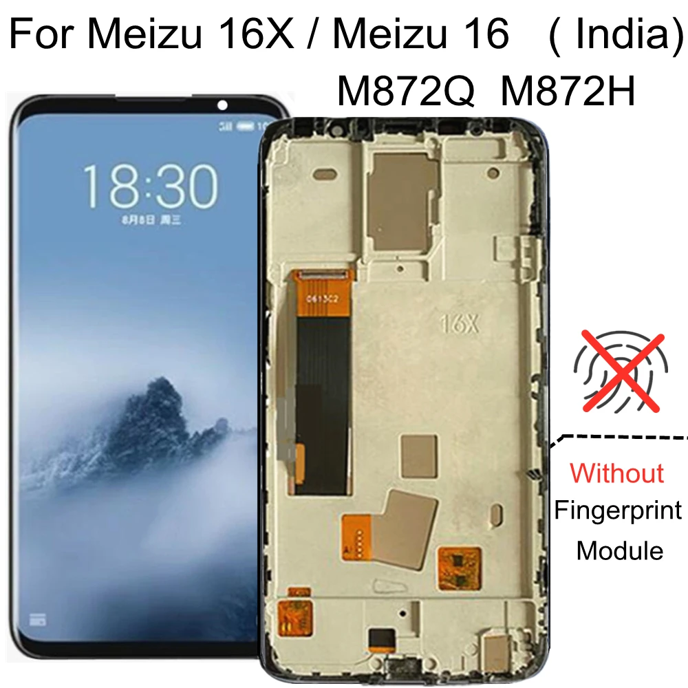 TFT-экран для Meizu 16X M872Q, ЖК-дисплей, сенсорный экран, запасные аксессуары для Meizu 16 (в Индии) M872Q M872H LCD
