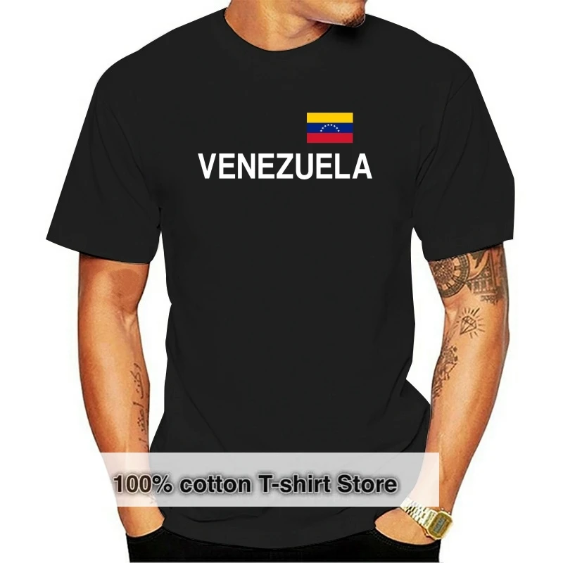 

2019 Hot Sale Fashion Ladies T-Shirt Venezuela -with Flag Print - Black - S To XL - Caracas Tee Shirt