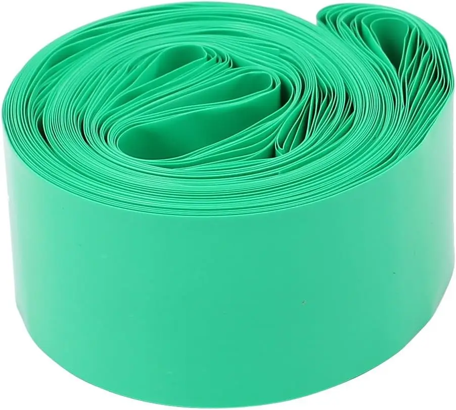 

Keszoox Battery Wrap PVC Heat Shrink Tubing 30mm Flat Width for 18650 Power Supplies 5m Long Green