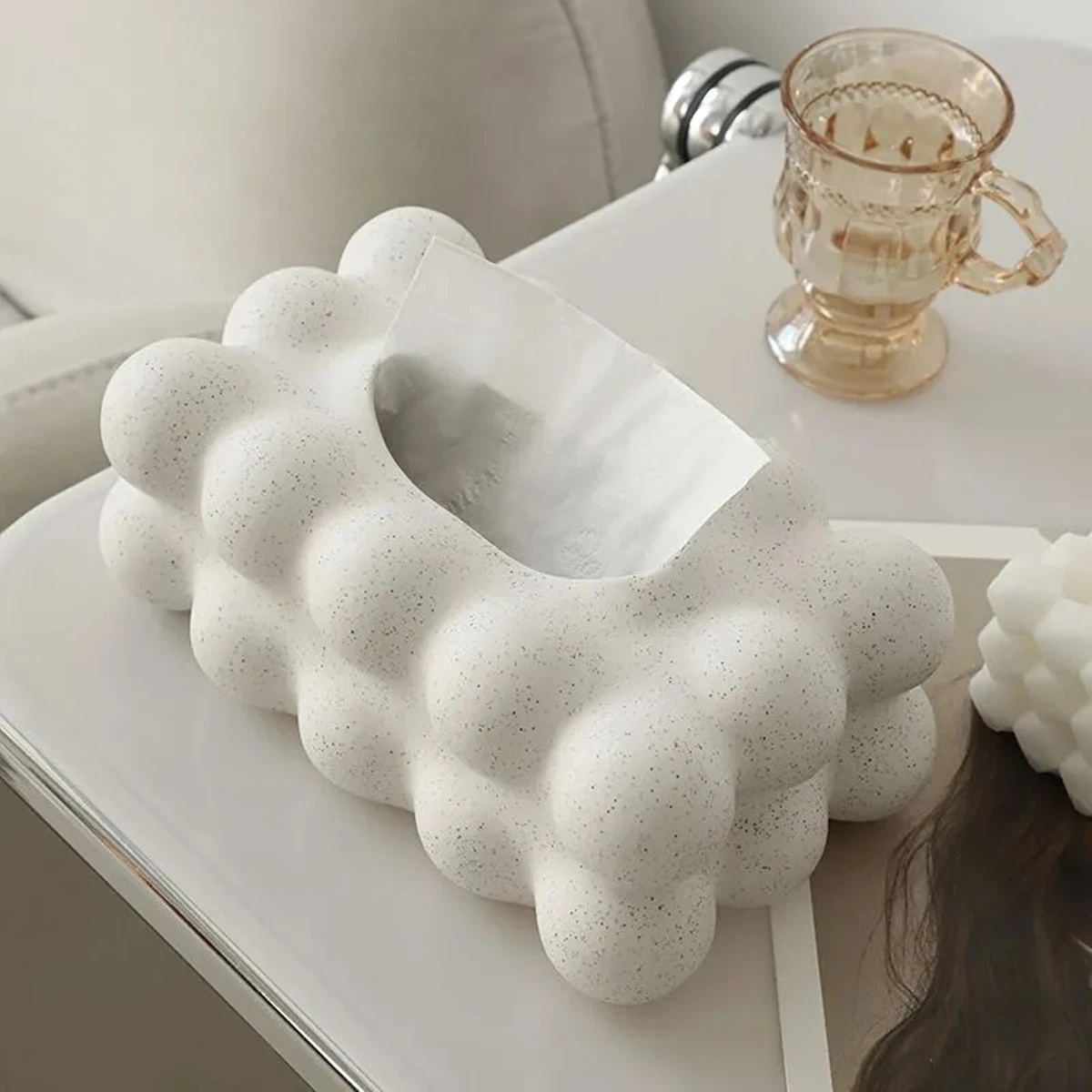 

Case Style For Decoration 5 Korean Decor Marshmallows Tissue Tissue Living Holder Nordic Korean Room Balls Boxes Creative Box