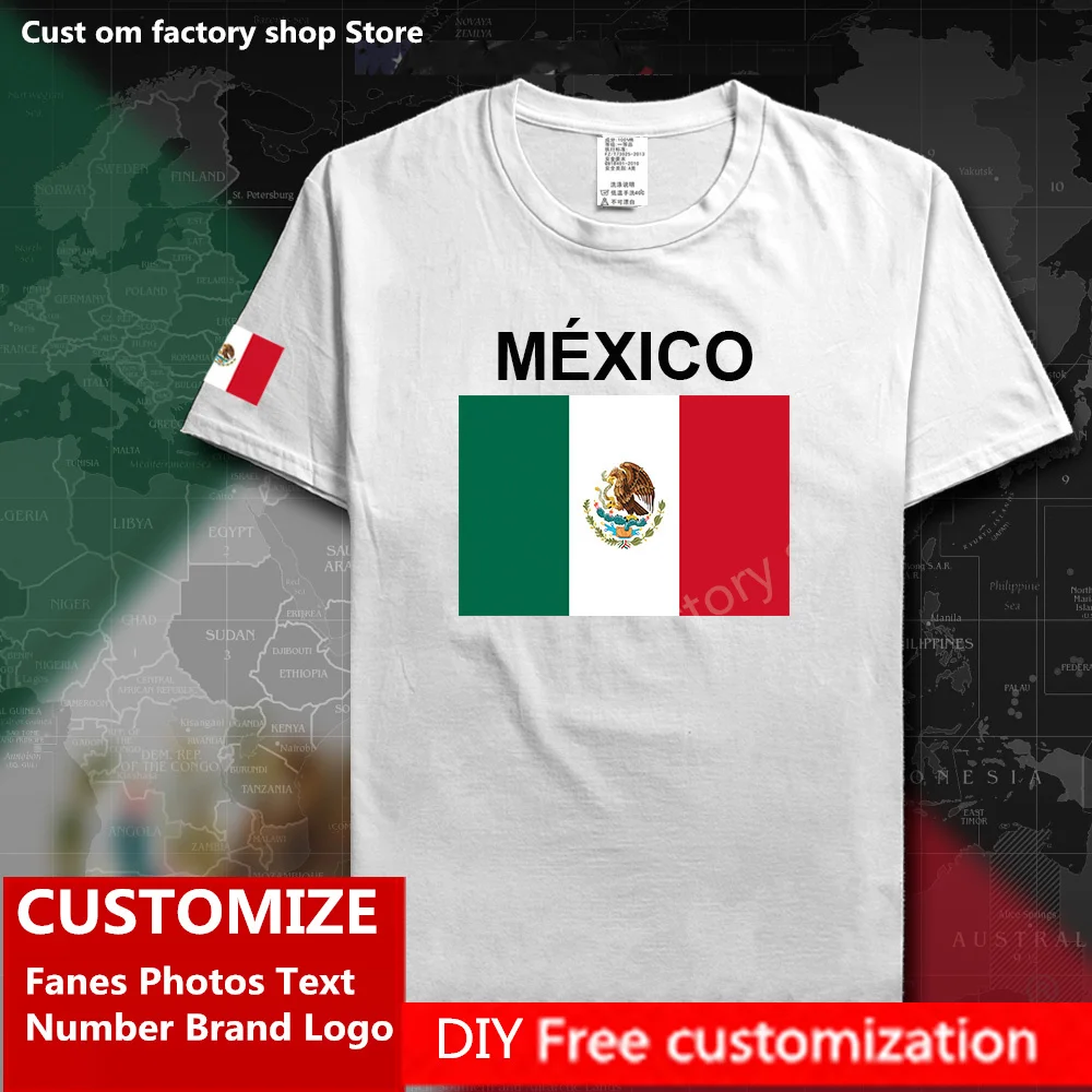 

Mexican Mexico mens t shirt Custom Jersey Fans DIY Name Number Brand LOGO High Street Fashion Hip Hop Loose Casual T-shirt