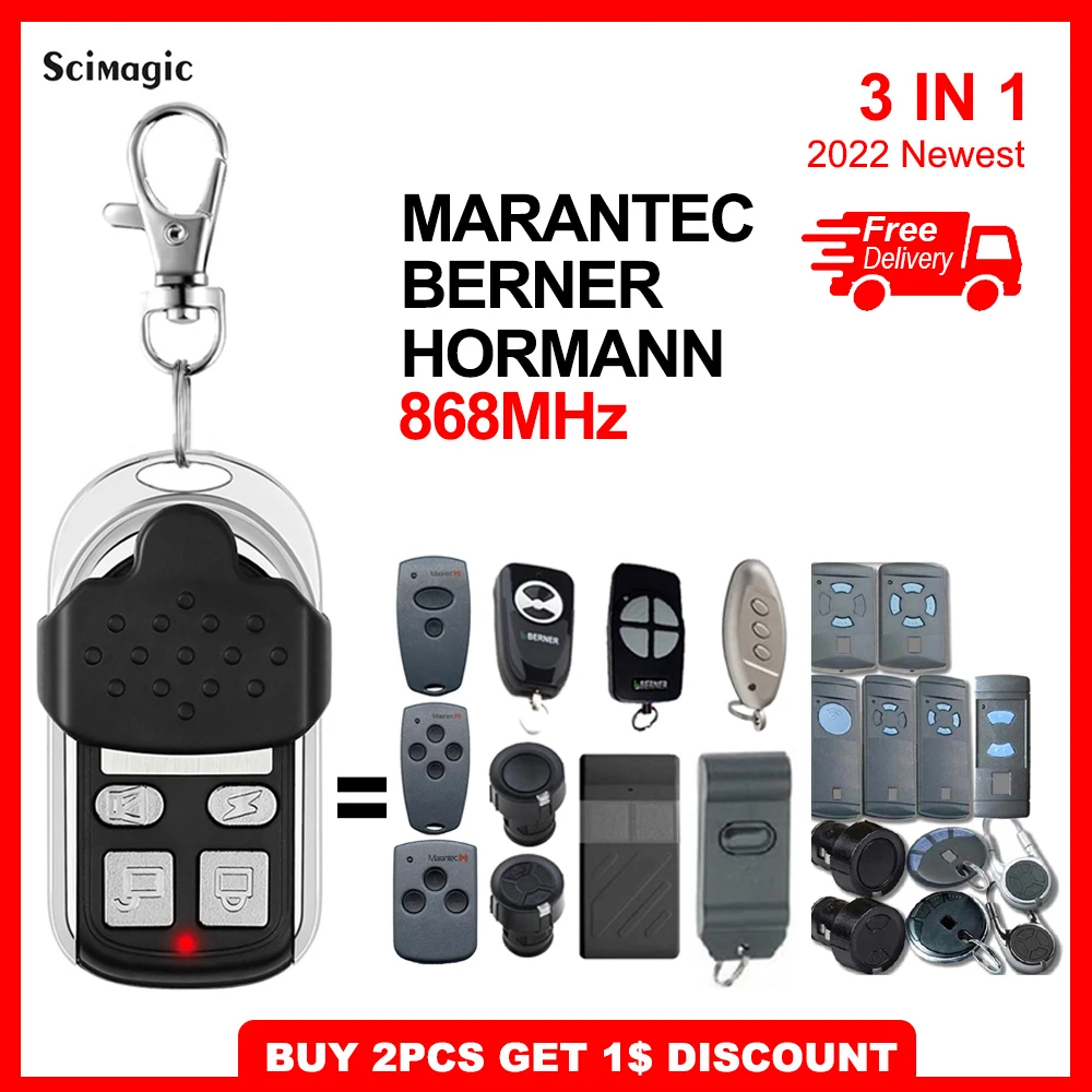 Hormann Marantec 868mhz Garage Door Remote Control HSE4 HS4 HSM2 HSM4 HSE2 868 Gate Opener Digital D302 382 BERNER BHS121 BDS120