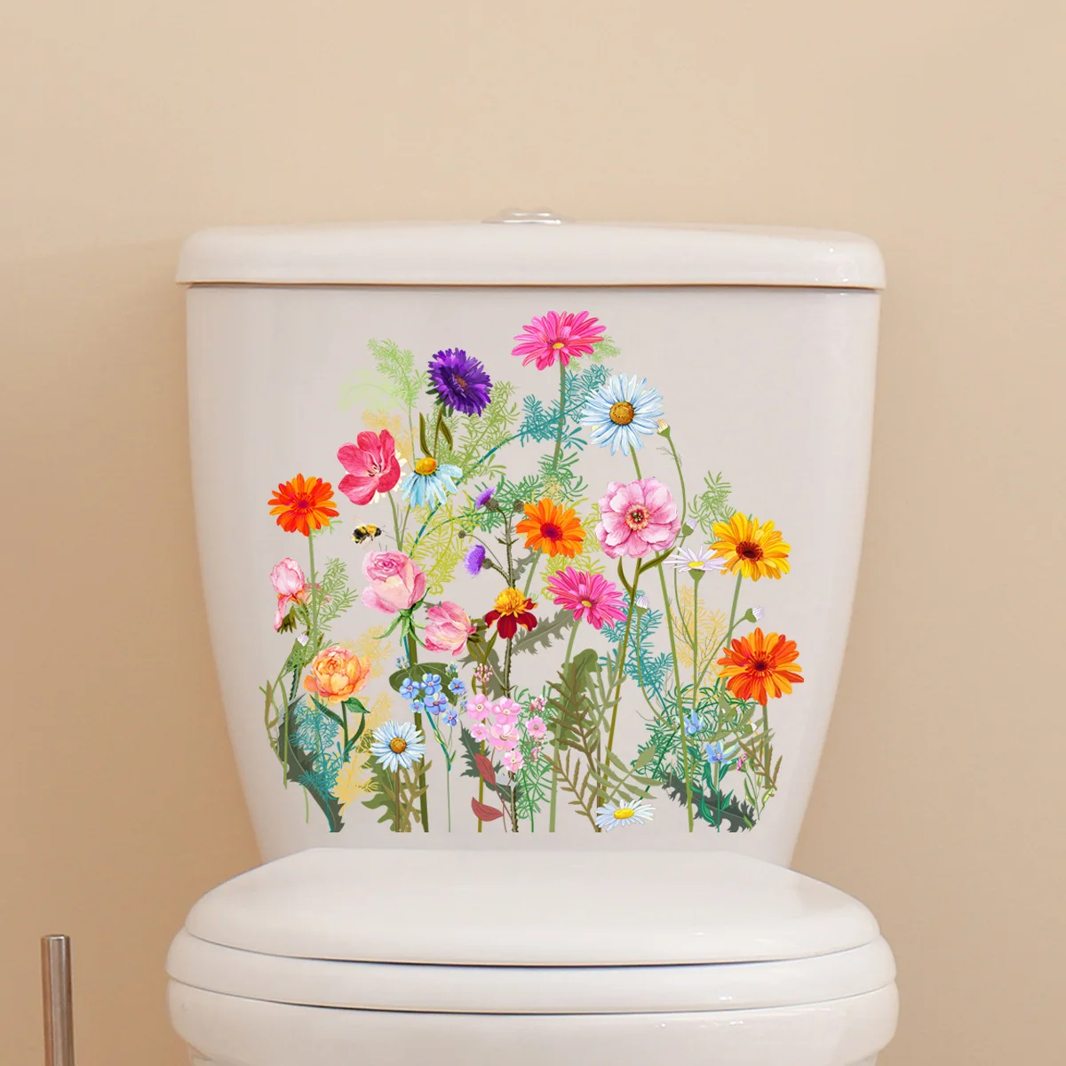 

Plant Floral Wall Sticker Toilet Stick Background Wall Toilet Toilet Decoration Wall Stick Self Paste