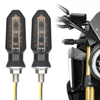 2x 12v motorcycle led turn signal indicator light smoke amber two wire turn signal led light for honda high quality accessories
