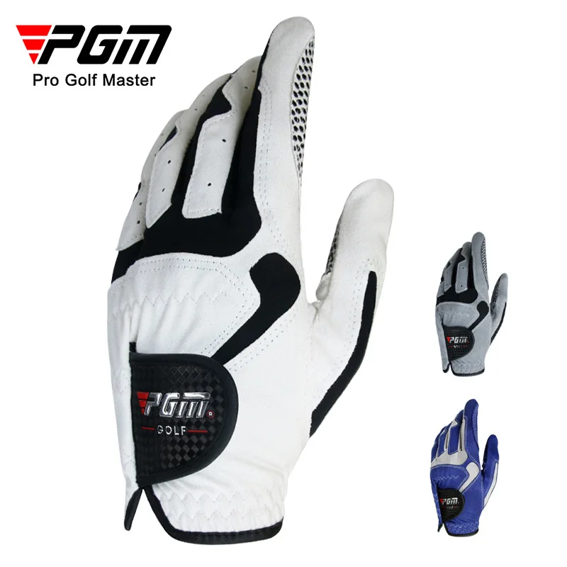 

Перчатки Для Гольфа PGM мужские перчатки из микрофибры для гольфа тонкие противоскользящие частицы впитывающие пот и дышащие корейские модн...