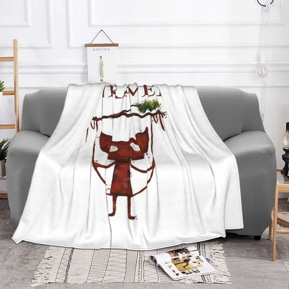 Unravel-Manta de hilo para Boy a cuadros cama colcha manta felpa Anime Sudadera con capucha funda для детей |