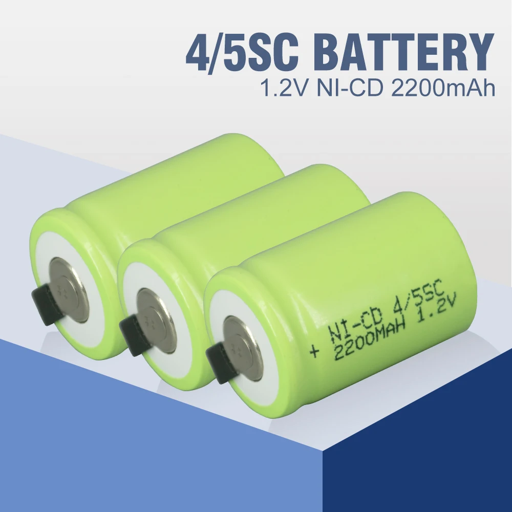 PALO 4/5 SC NI-CD Battery 1.2V 2200mAh Sub C Rechargeable Battery for DIY Screwdriver Electric Drill Flashlight SUBC Battries
