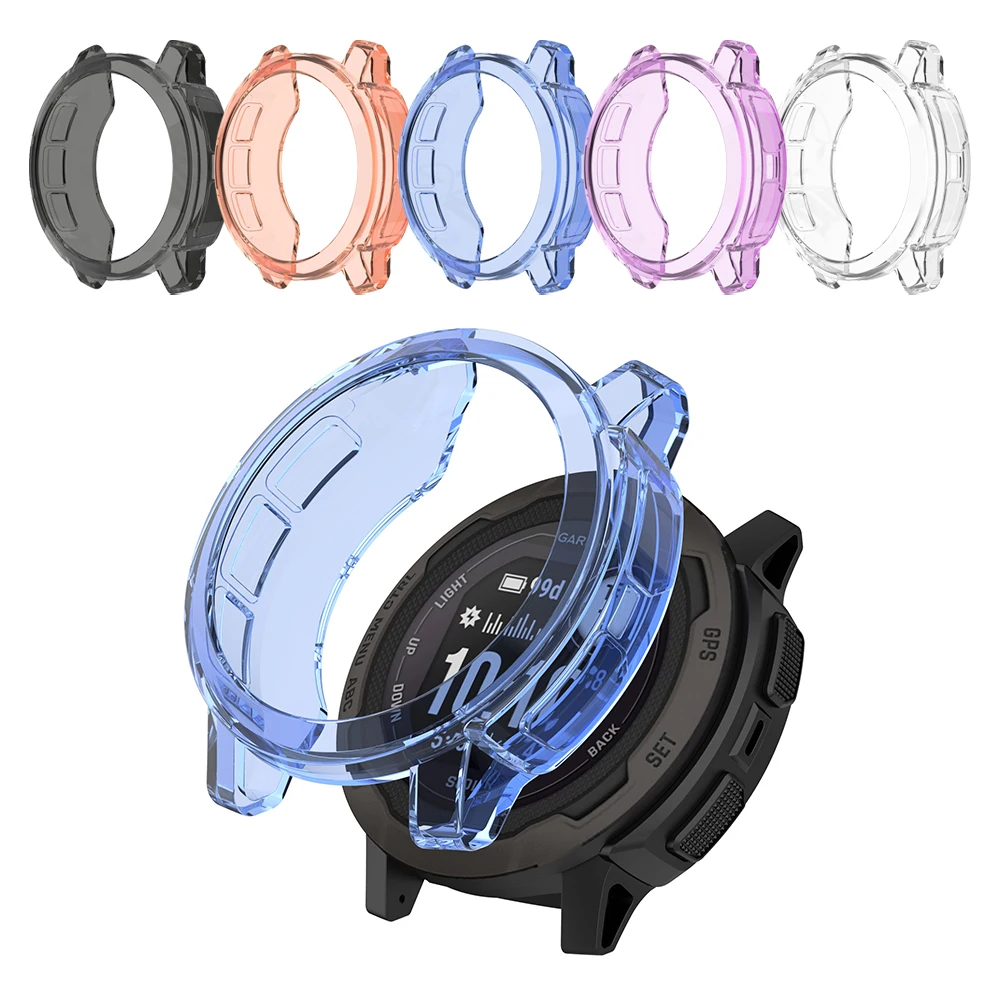 

Transparent Silicone Protective Case for Garmin instinct 2S 2 Colorful Cover Soft TPU Anti-fall Protection Bumper Cases 2022 New