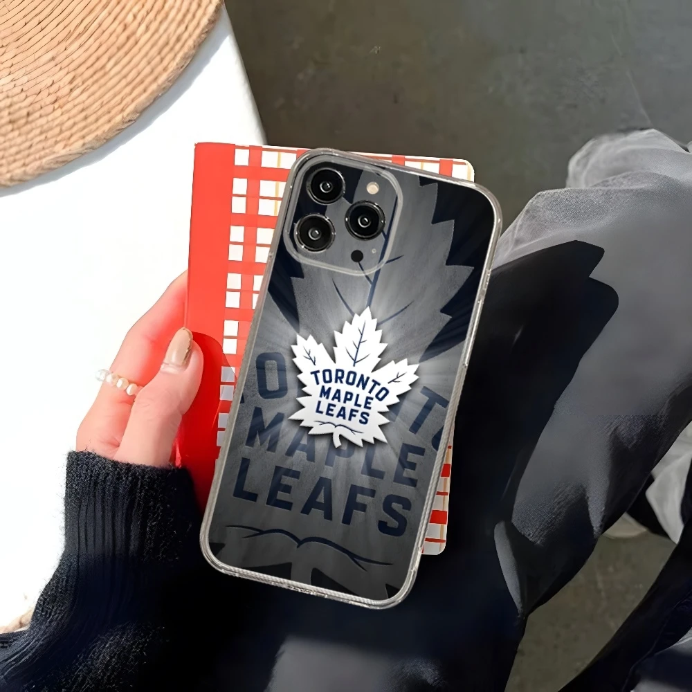 Чехол для телефона Maple Leafs Ice Hockey iphone 16 15 14 13 12 Pro Mini 11 Max Xr X Xs 8 Plus прозрачный