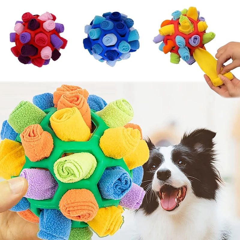 

Dog Puzzle Toys Hiding Food Slow Feeding Toys for Small Medium Large Dogs Polar Fleece Pet Sniffing Ball Toy Zabawki Dla Psa