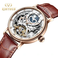 kinyued skeleton watches mechanical automatic watch men tourbillon sport clock casual business moon wrist watch relojes hombre