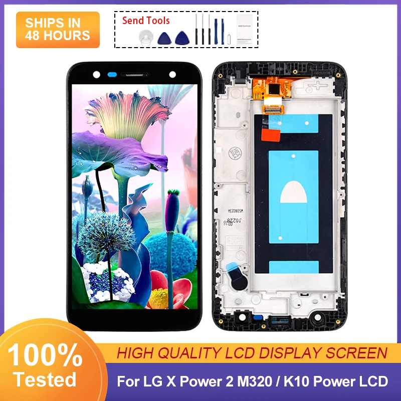 ЖК-дисплей 5,5 дюйма для LG X Power 2, сенсорная панель, экран с дигитайзером M320, дисплей M320F, M320N, M320TV в сборе с рамкой