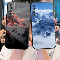 3d emboss mountain phone case for huawei y7s y9a y6 2019 y7p 2020 y8s y7 2019 y9 2019 funda black coque liquid silicon