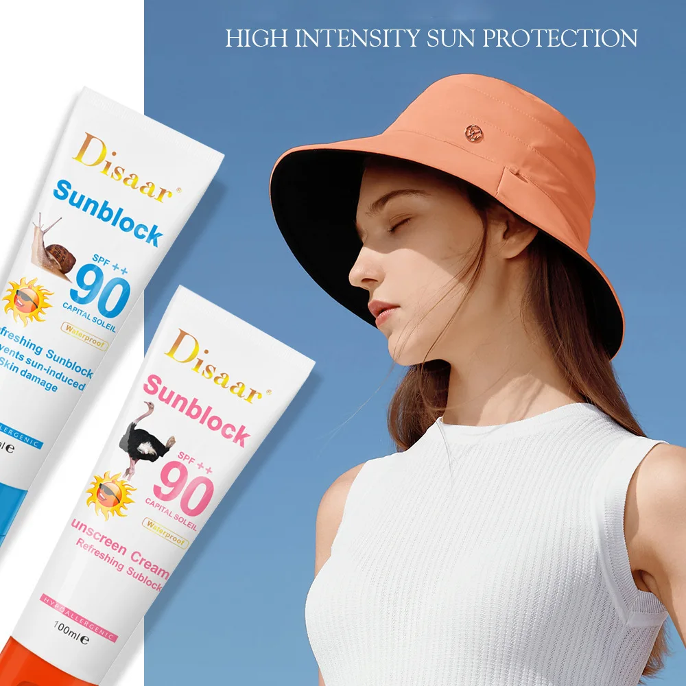 

100ml snail sunscreen cream Protection Face Cream Disaar Sunblock 90++ Protective Cream Pigmentation SPF