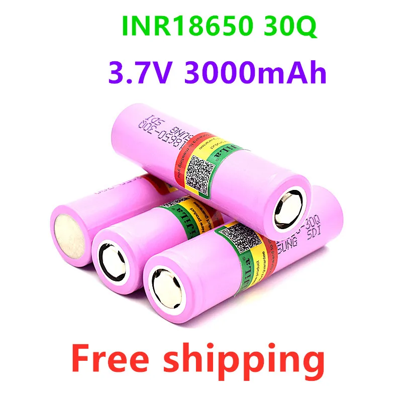 

2~20 PCS New 3000mah 3.7V 18650 Battery for Samsung INR 18650 30Q 20A Rechargeable Lithium Battery for E-cigarate Flashlig