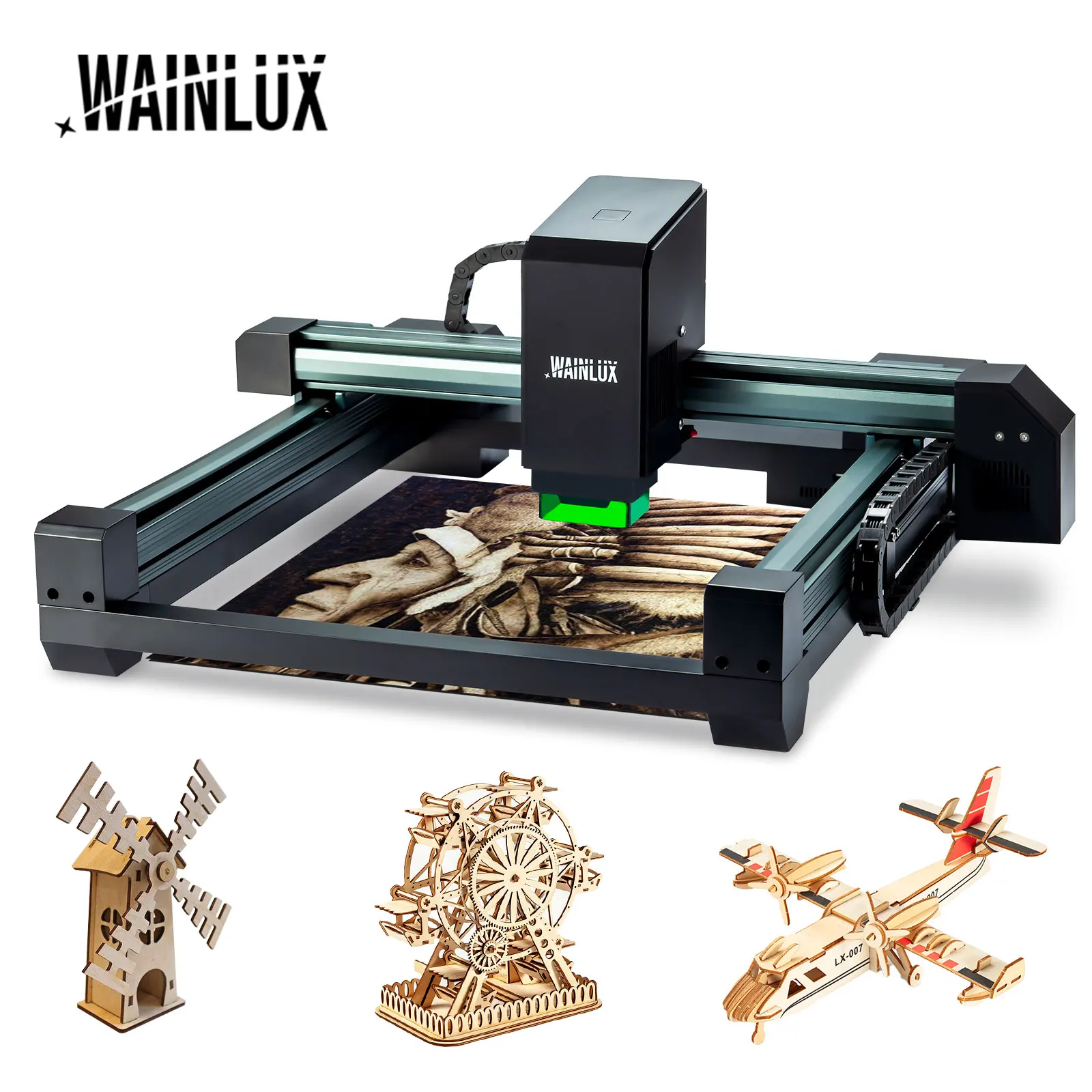 

WainluxL3 Metal Laser Engraver DIY Cutting Printer 40w 80w CNC Router for Marking Logo Engraving Cutting Wood/Leather/Metal