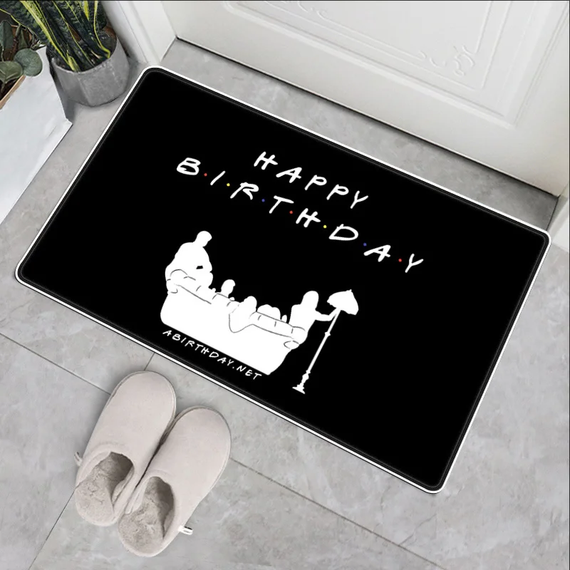 

Cartoon Anti Mat Carpet Flannel Living Slip Room Kitchen Rug Decoration Classic Friends Tv Show Bath Mats Room Carpets