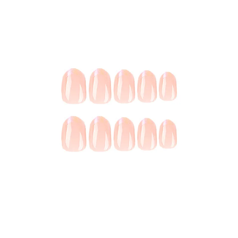 24 шт. накладные ногти Aurora для французского маникюра с блестками полным покрытием