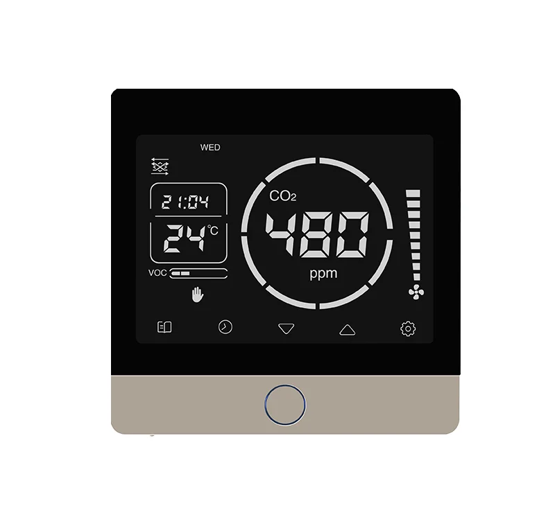 Контроллер вентилятора VOC PM2.5 CO2 с дисплеем температуры modbus