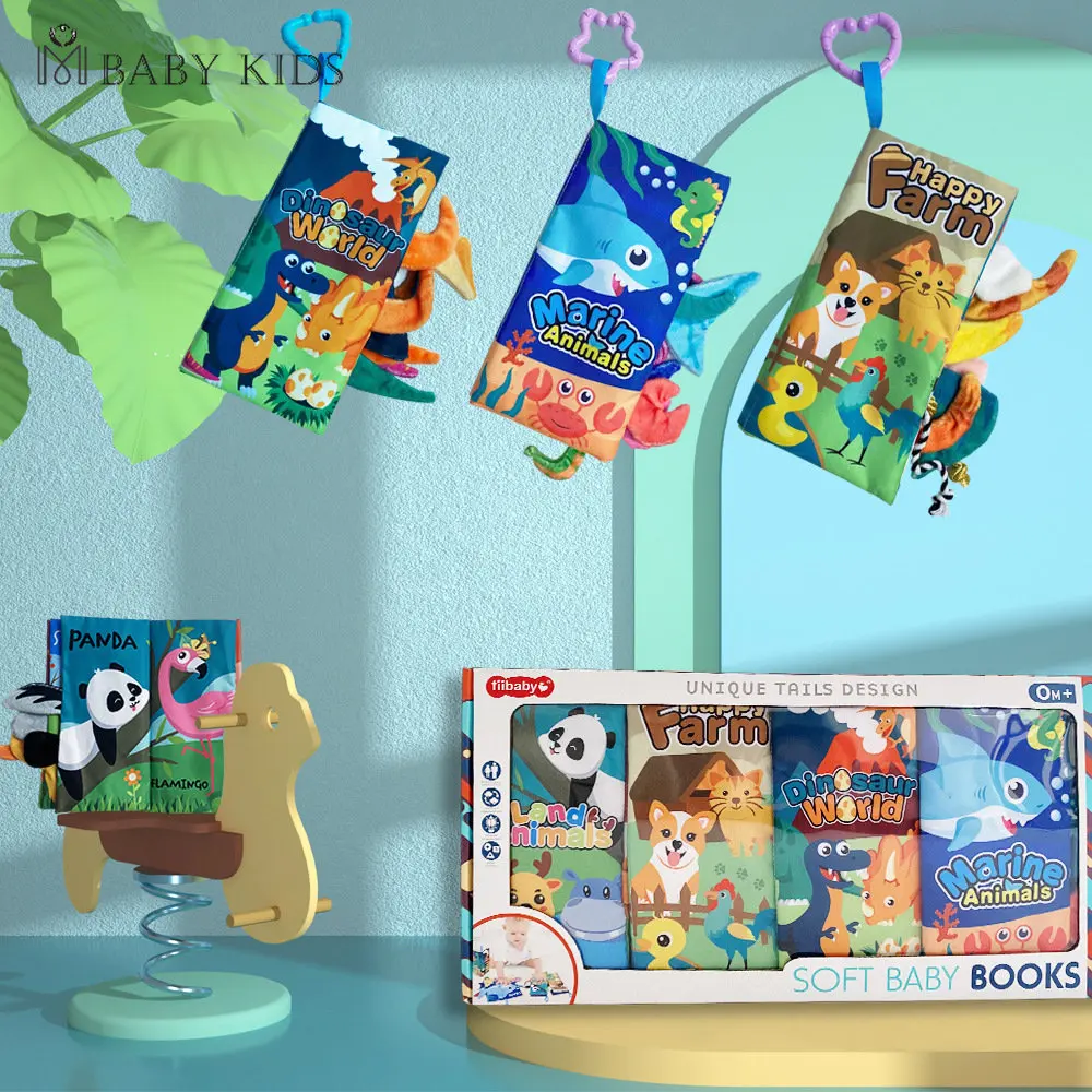 

Книга детская развивающая с животными и хвостом, забавная развивающая головоломка для чтения, игрушка