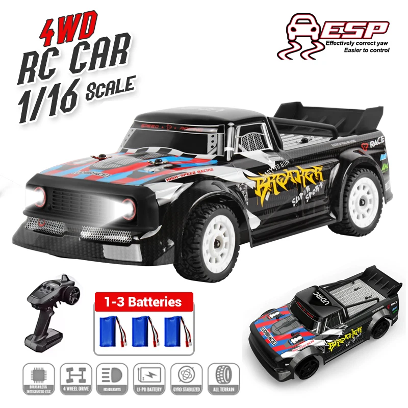 

Полноприводный гоночный автомобиль на радиоуправлении 1:16, высокоскоростной внедорожник с дистанционным управлением 2,4 ГГц, гоночный автомобиль для дрифта, трюковая машина, RTR игрушки, подарки для детей