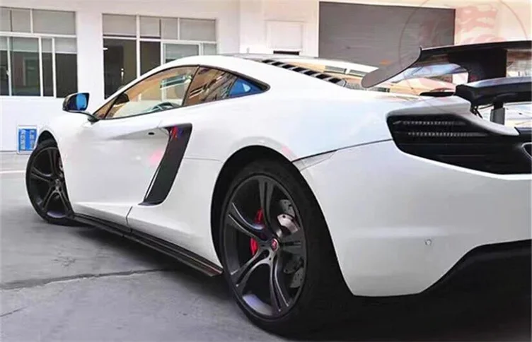 Для Mclaren MP4-12C 650S 2011-2018 Revoz Style 4 шт. боковые юбки из настоящего углеродного волокна
