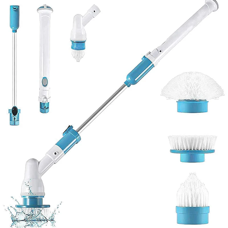 

60 Min Endurance Long Handle Hand Wireless Multi-functional Electric Cleaning Brush Automatic Rotation Cleaning Bathroom Brush