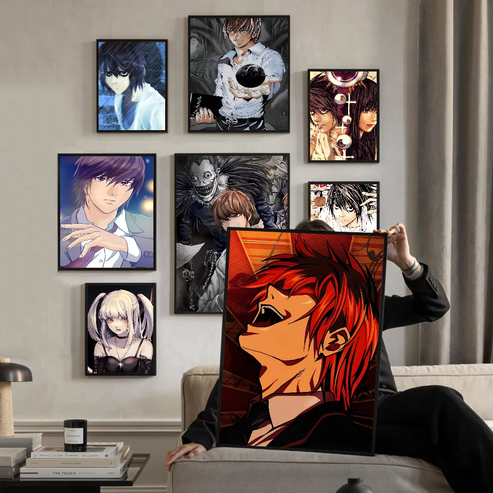 Death Note аниме постеры липкие декорации живопись настенное искусство белая