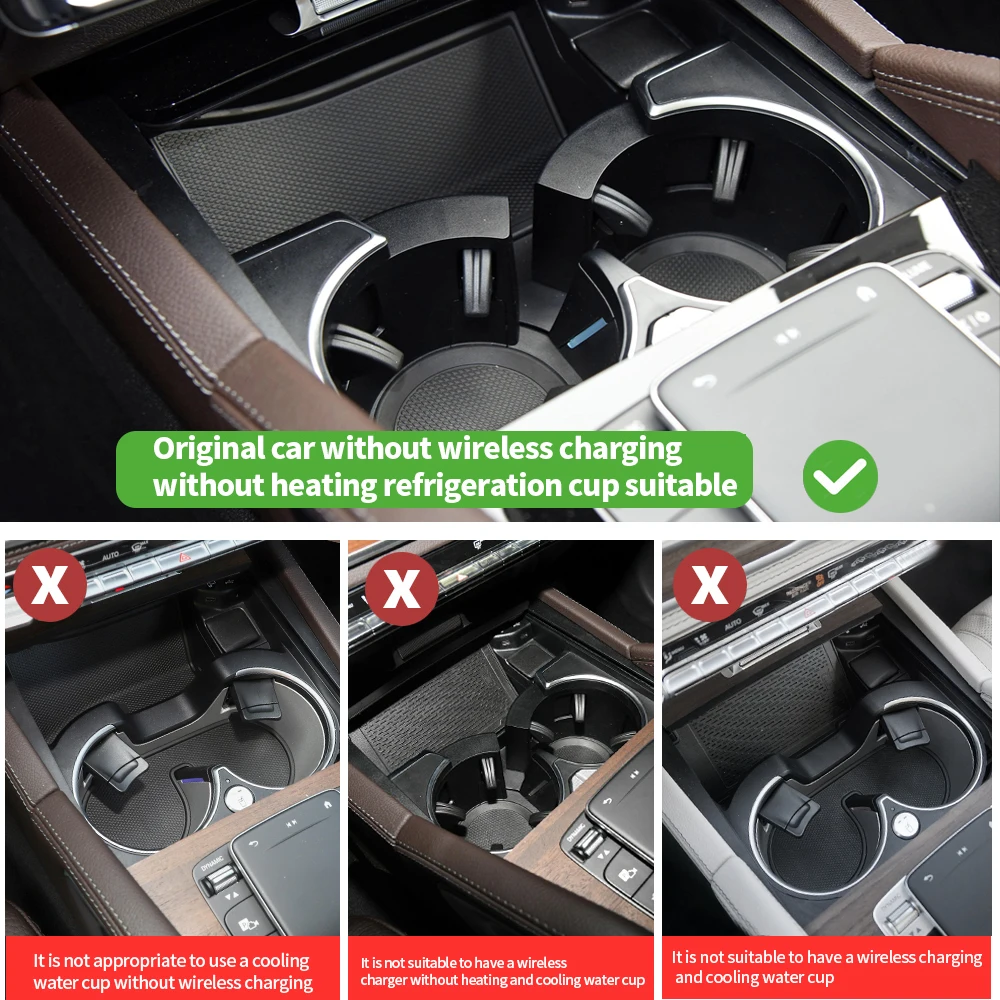 Беспроводное зарядное устройство 15 Вт для Mercedes Benz gle w167 c167 V167 gls x167 400d 350/amg 450 2022 QI USB