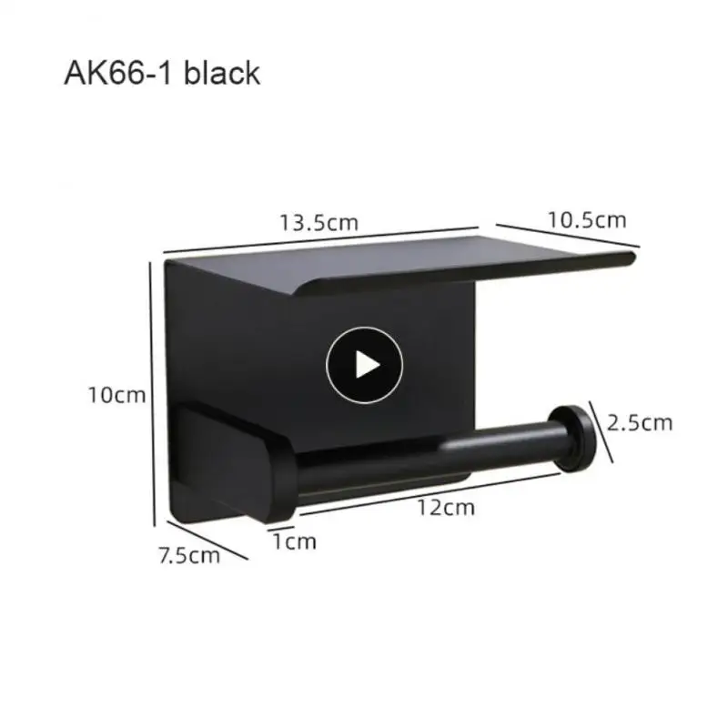 

Tissue Roll Holder Wall Mounted Stainless Steel Toliet Paper Holder Stand Waterproof Rustproof Toilet Paper Holder Phone Holder