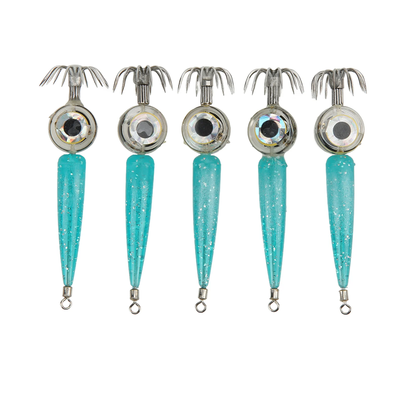 

5pcs LED Octopus Hook Strong Penetration High Carbon Steel Electronic Fishing Octopus Light for FishingBlue