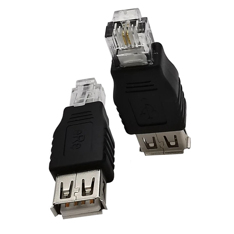 USB 2.0 USB-A мама к RJ11 6P2C папа Ethernet сетевой разъем для телефона адаптер дропшиппинг