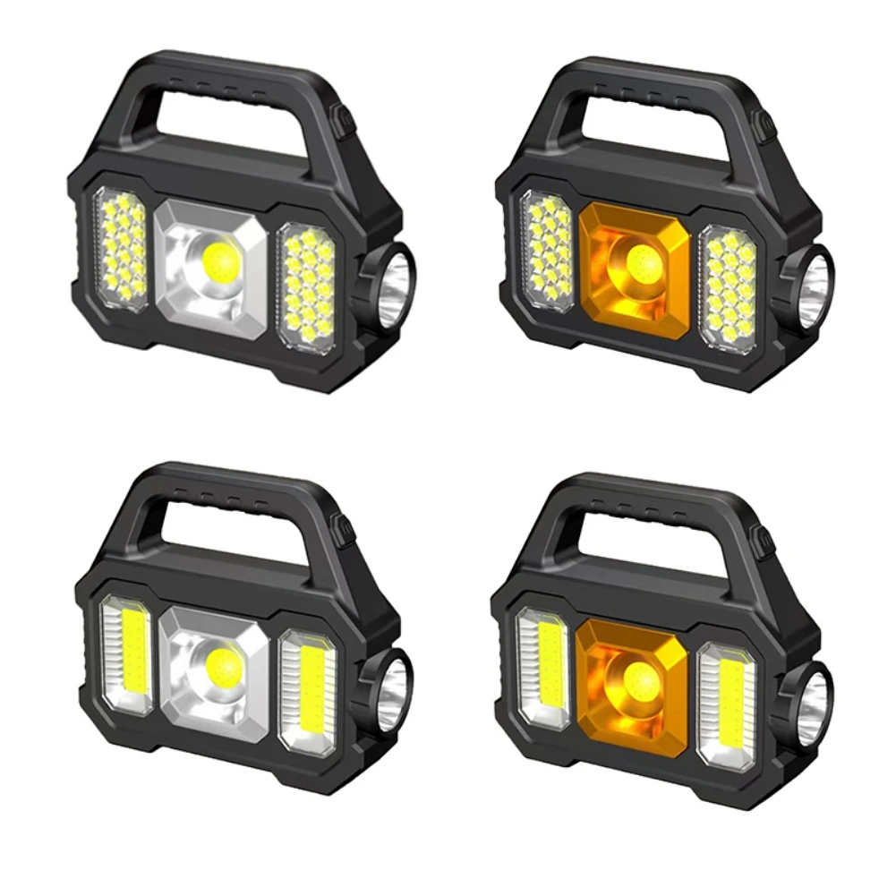 

2500MAH Outdoor Emergency COB Work Light Solar LED Camping Flashlight USB Rechargeable Lighting Camping Lamp Night Tent Lights