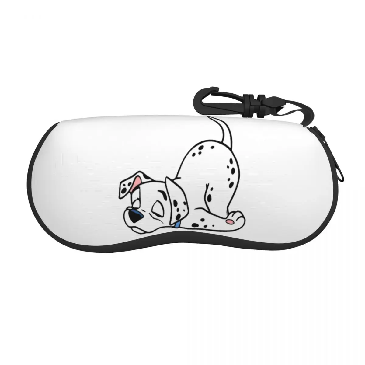 

Custom Funny Dalmatian Dog Sleep Shell Glasses Case Unisex Travel Cartoon Pattern Eyeglasses Case Sunglasses Protector Box