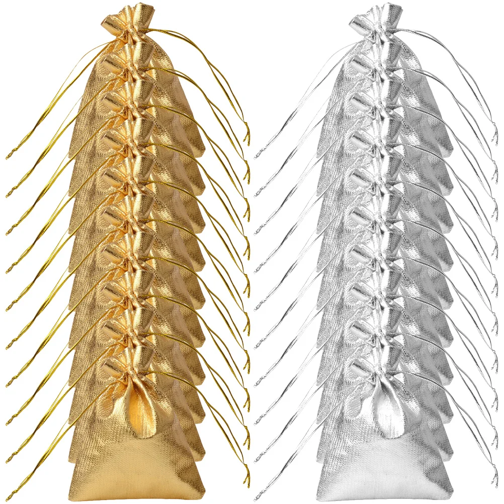 

100PCS Wedding Christmas Small Drawstring Bags Party Bags Favor Bags Treat Bags Jewelry Bags Chocolate Bags