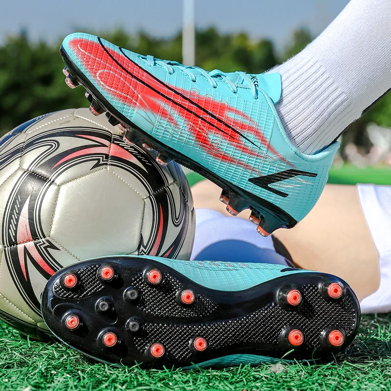 Men Football Shoes Low-top Non-slip Kids Youth Grass Review Football Bare Boots Training Original Cleats FG/TF Soccer Sneakers