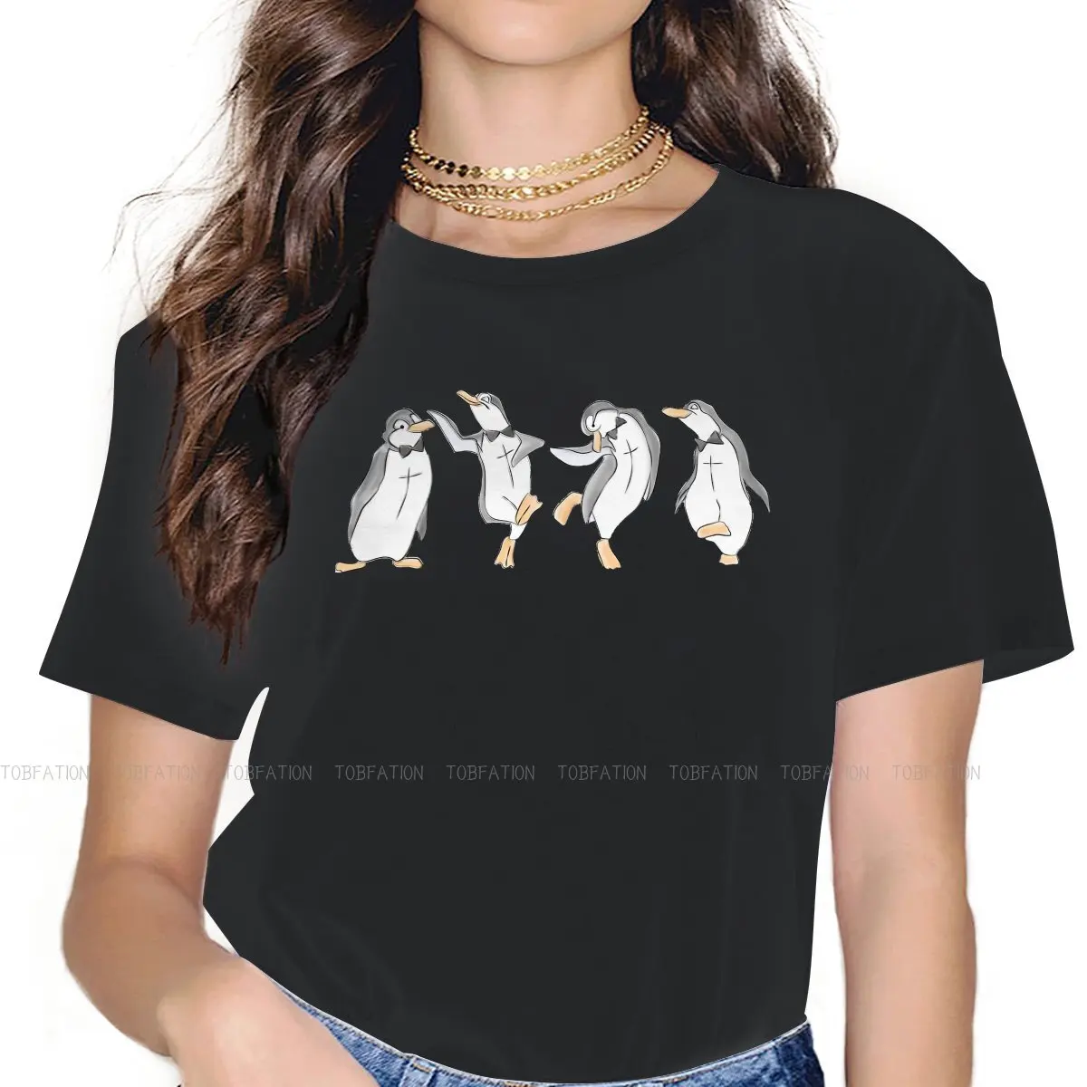 

Dance Original TShirts The Penguin Distinctive Homme T Shirt Funny 4XL