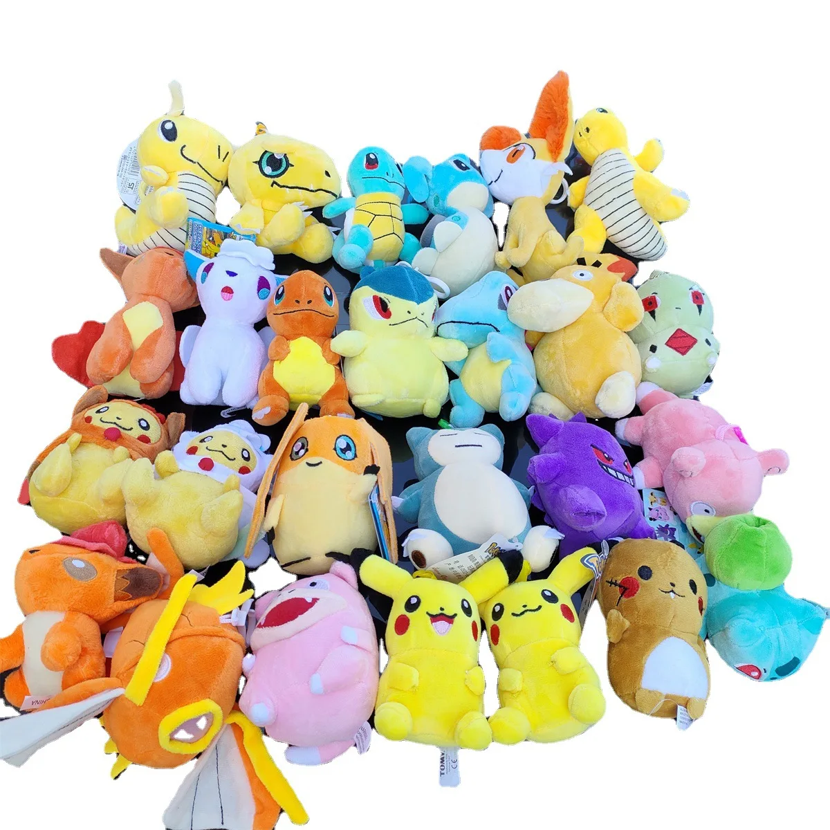 

10-15cm New Pikachu Bulbasaur Charmander Squirtle Pokemon Plush Doll Stuffed Toy Psyduck Eevee Snorlax Gengar Jigglypuff Gifts